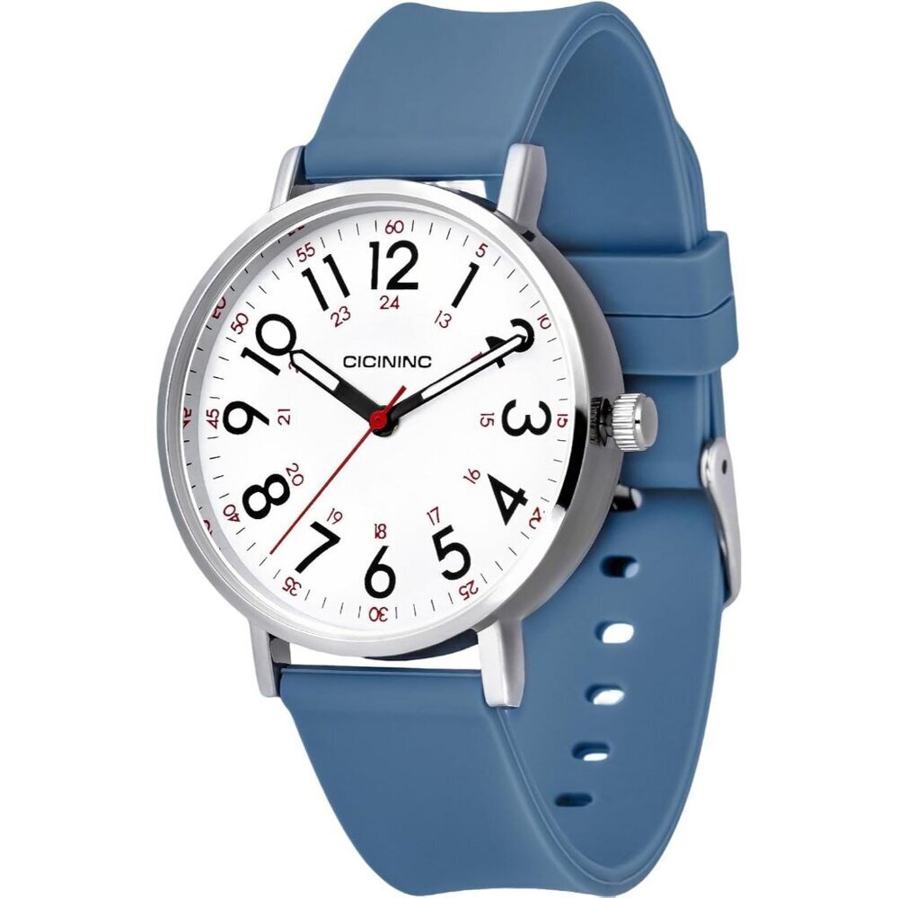 Women's Blue Analog Silicone Band Read Dial Stylish Comfortable Buckle Watch